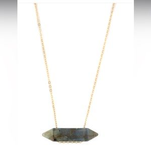 Asha Patel Designs, Labradorite East West Grande Prism 14k Chain Necklace